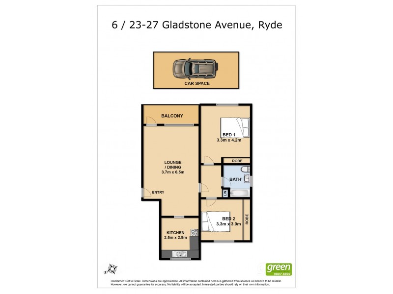 6/23 Gladstone Avenue, Ryde NSW 2112 Floorplan