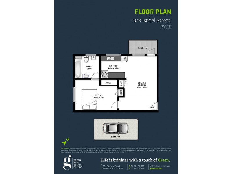 13/3 Isabel Street, Ryde NSW 2112 Floorplan