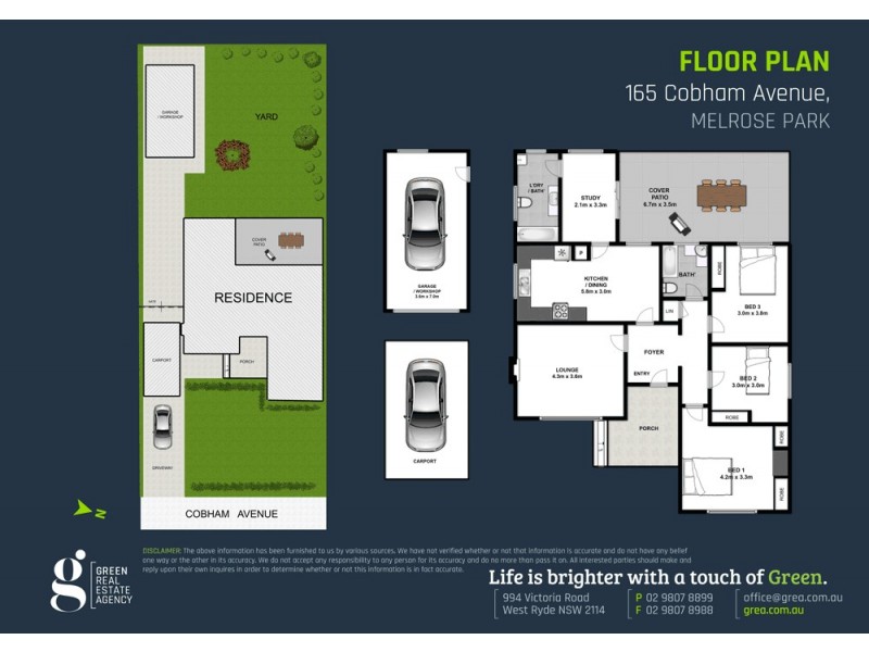 165 Cobham Avenue, Melrose Park NSW 2114 Floorplan