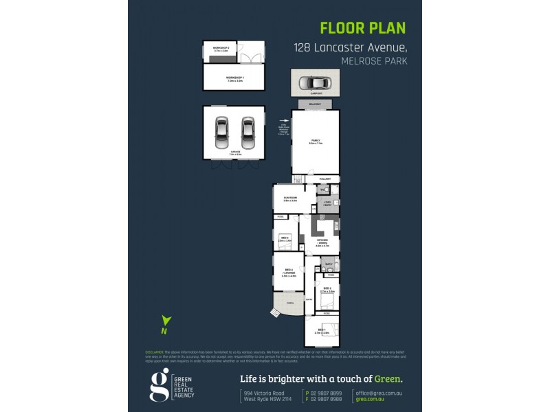 128 Lancaster Avenue, Melrose Park NSW 2114 Floorplan