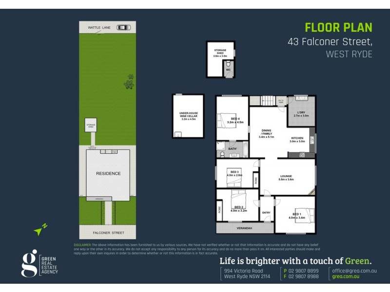 43 Falconer Street, West Ryde NSW 2114 Floorplan