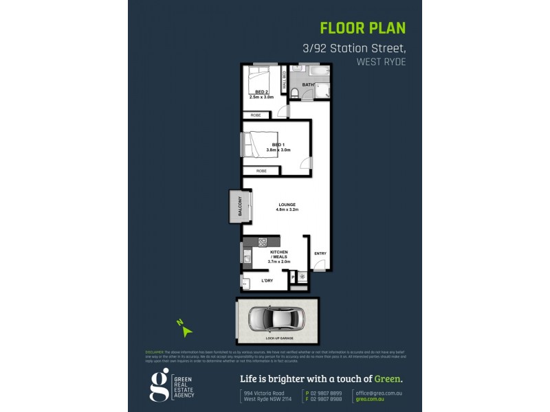 3/92 Station Street, West Ryde NSW 2114 Floorplan