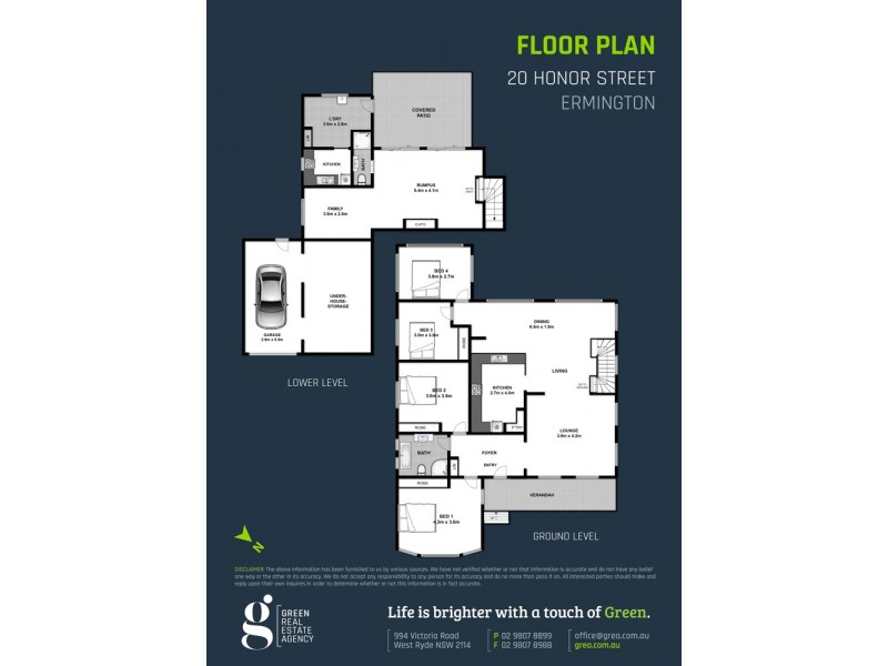 20 Honor Street, Ermington NSW 2115 Floorplan