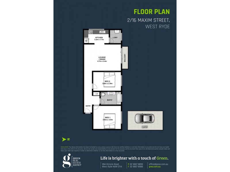 2/16 Maxim Street, West Ryde NSW 2114 Floorplan