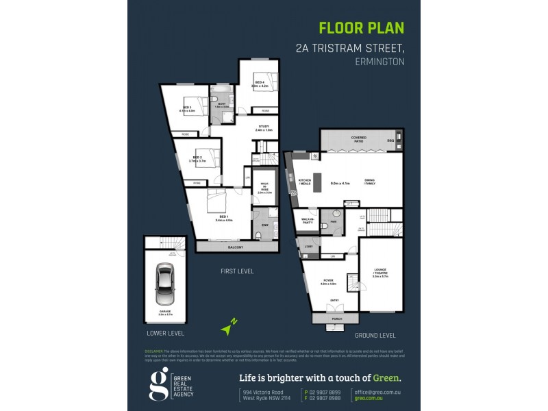 2A Tristram Street, Ermington NSW 2115 Floorplan