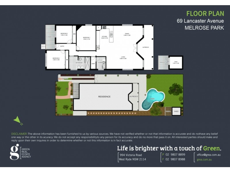 69 Lancaster Avenue, Melrose Park NSW 2114 Floorplan