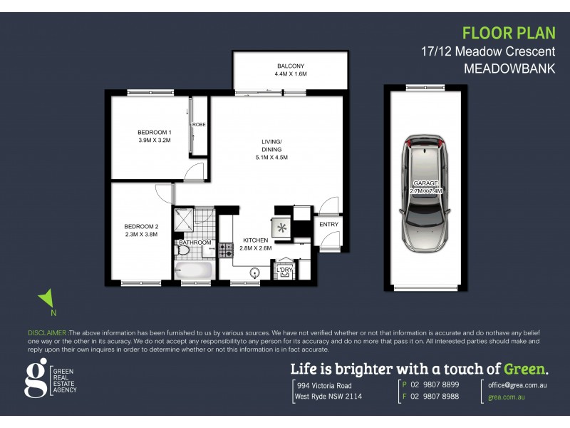 17/12 Meadow Crescent, Meadowbank NSW 2114 Floorplan