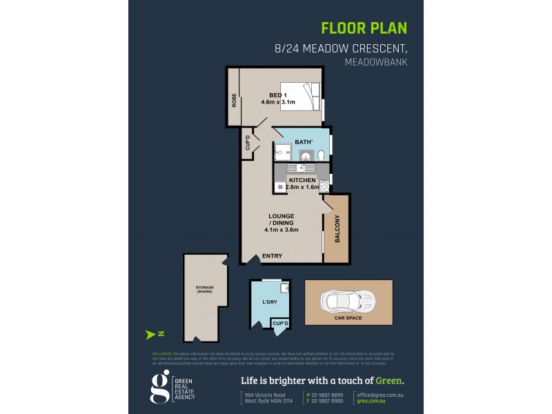 8/24 Meadow Crescent, Meadowbank NSW 2114 Floorplan