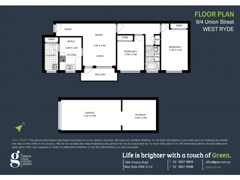 9/4 Union Street, West Ryde NSW 2114 Floorplan