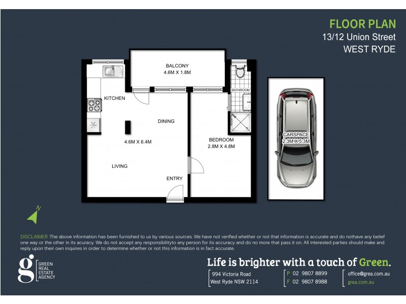 13/12 Union Street, West Ryde NSW 2114 Floorplan
