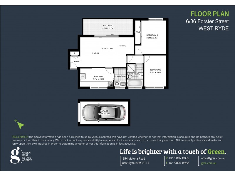 6/36 Forster Street, West Ryde NSW 2114 Floorplan