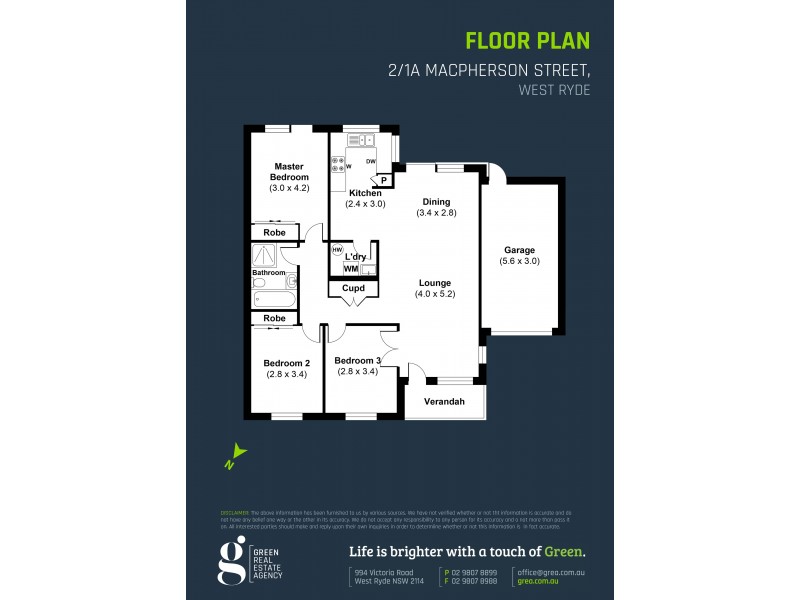 2/1a Macpherson Street, West Ryde NSW 2114 Floorplan