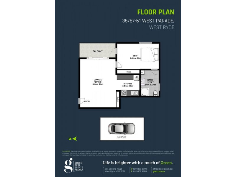 35/57-61 West Parade, West Ryde NSW 2114 Floorplan