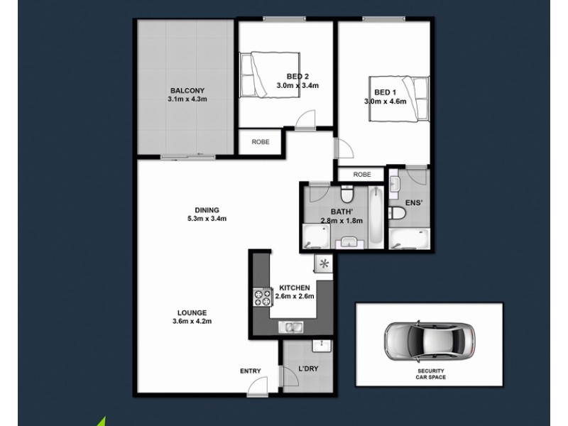 22/99 Anzac Avenue, West Ryde NSW 2114 Floorplan