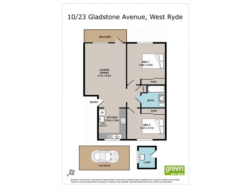 10/23 Gladstone Avenue, Ryde NSW 2112 Floorplan