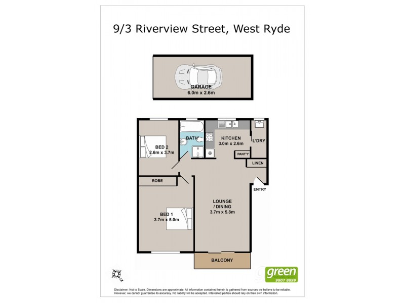 9/3 Riverview Street, West Ryde NSW 2114 Floorplan