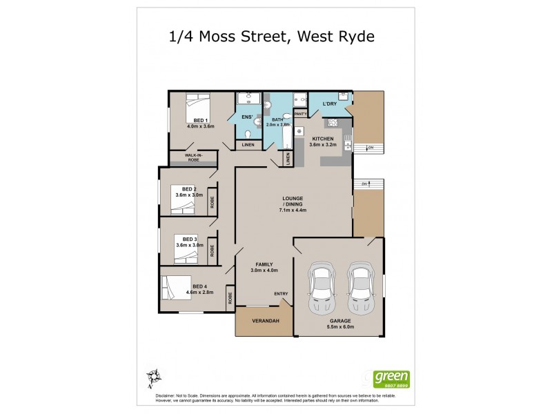 4a Moss Street, West Ryde NSW 2114 Floorplan