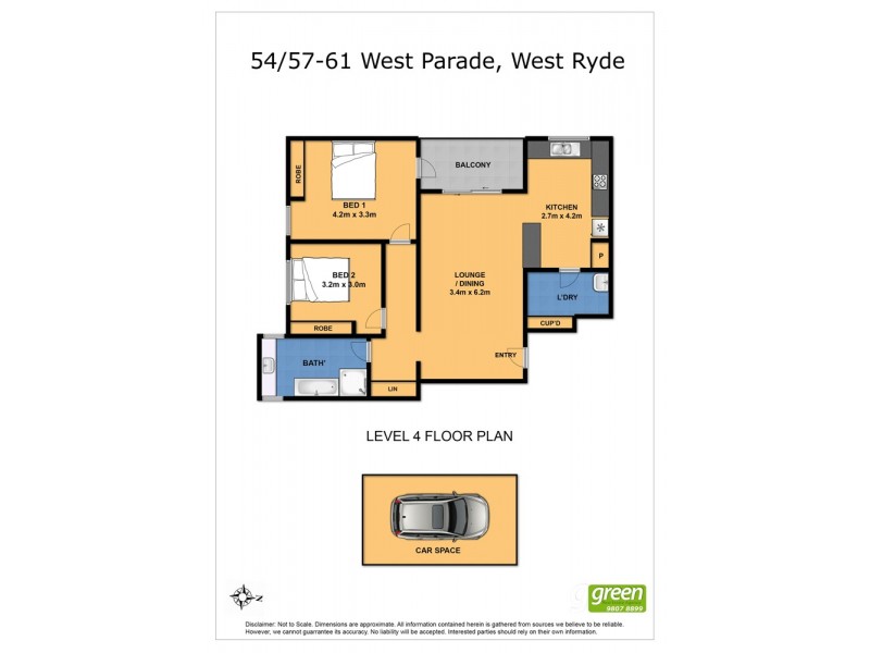 54/61 West Parade, West Ryde NSW 2114 Floorplan