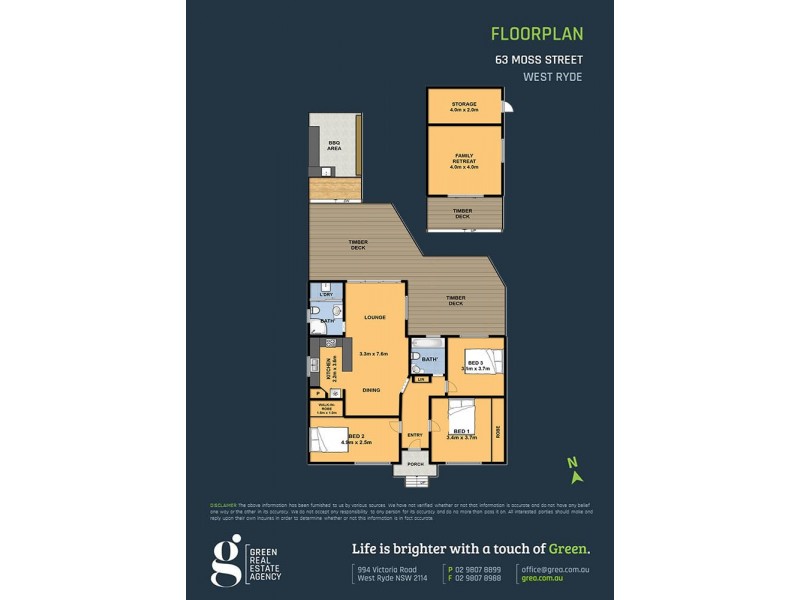 63 Moss Street, West Ryde NSW 2114 Floorplan