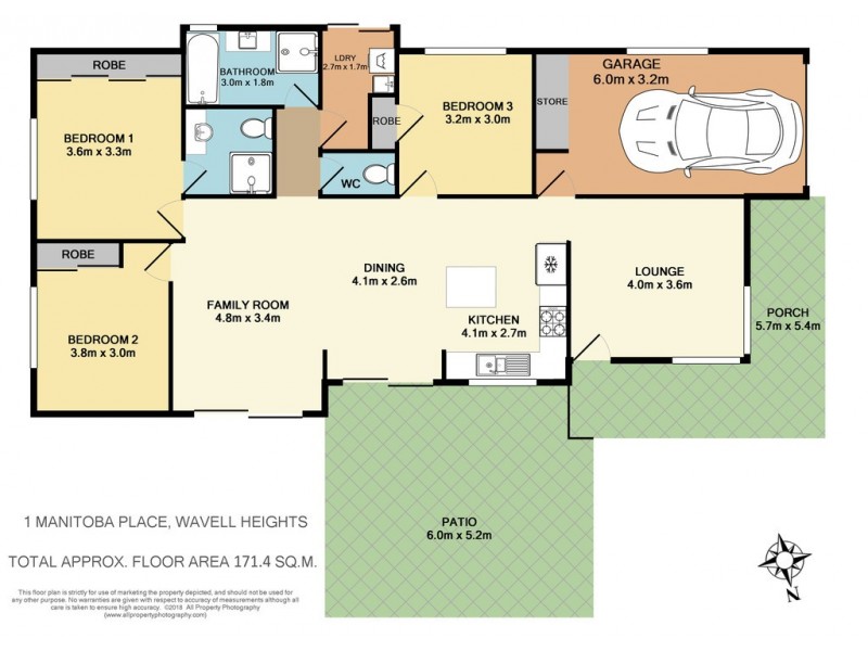 1 Manitoba Place, Wavell Heights QLD 4012 Floorplan
