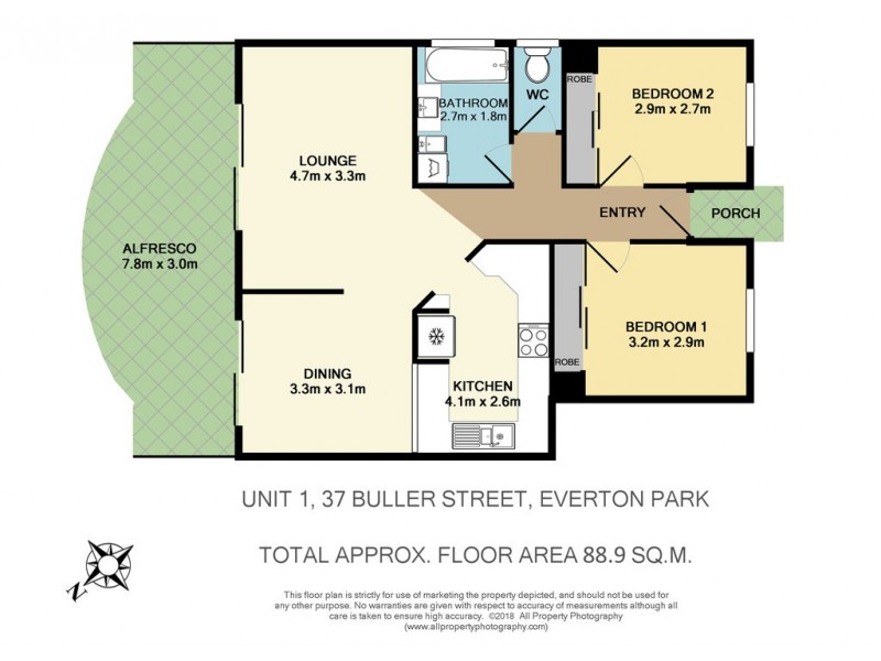 1/37 Buller Street, Everton Park QLD 4053 Floorplan