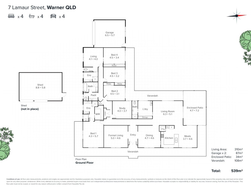 7 Lamaur Street, Warner QLD 4500 Floorplan