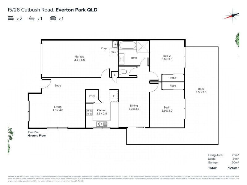 15/28 Cutbush Road, Everton Park QLD 4053 Floorplan