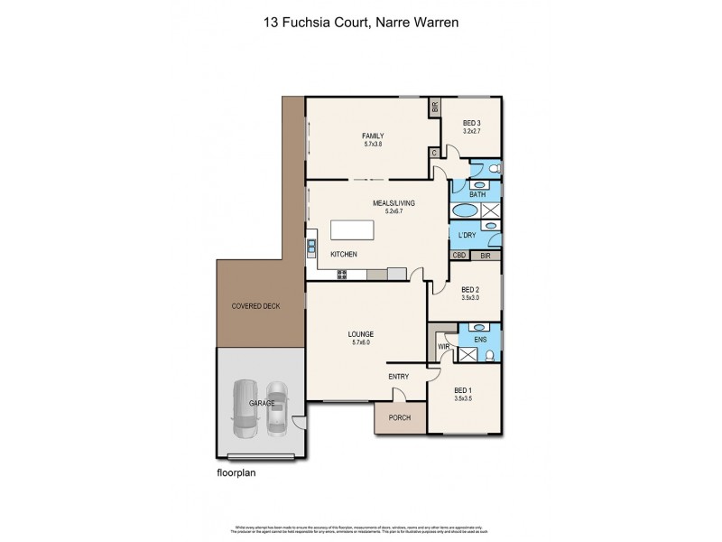 13 Fuchsia Court, Narre Warren South VIC 3805 Floorplan