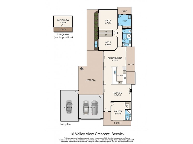 16 Valley View Crescent, Berwick VIC 3806 Floorplan