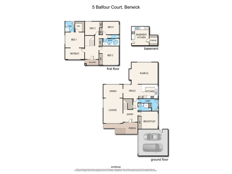 5 Balfour Court, Berwick VIC 3806 Floorplan