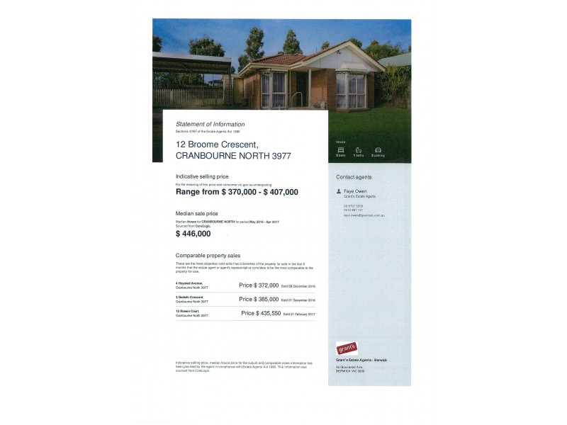 12 Broome Crescent, Cranbourne North VIC 3977