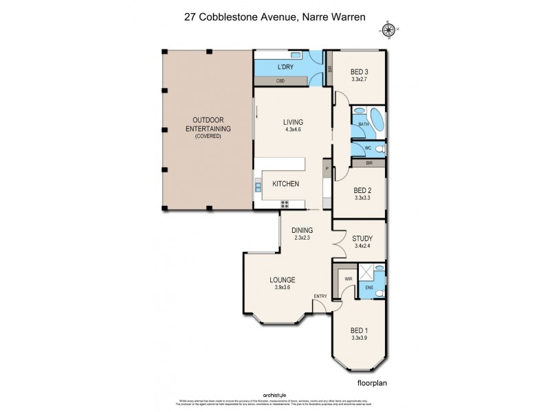 27 Cobblestone Avenue, Narre Warren South VIC 3805 Floorplan