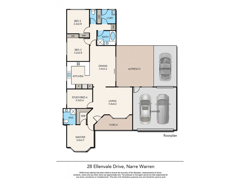 28 Ellenvale Drive, Narre Warren VIC 3805 Floorplan