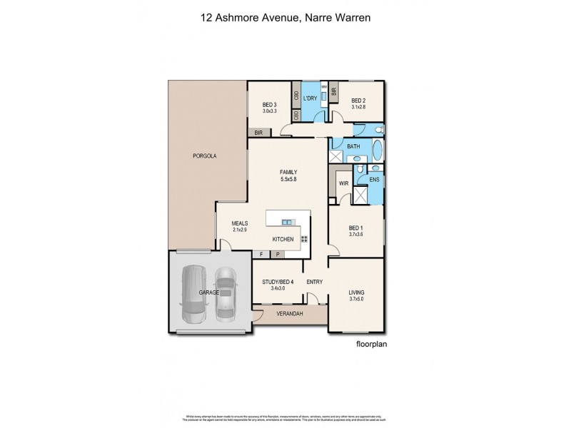 12 Ashmore Avenue, Narre Warren South VIC 3805 Floorplan