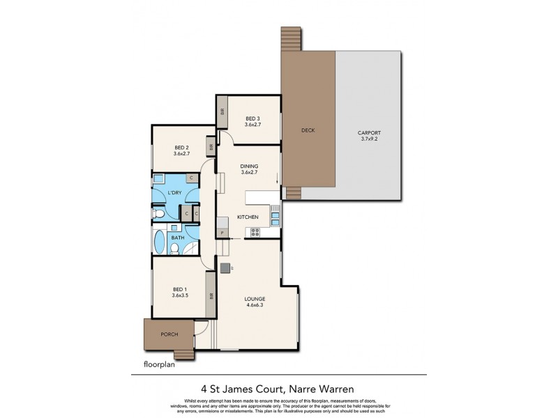 4 St James Court, Narre Warren VIC 3805 Floorplan