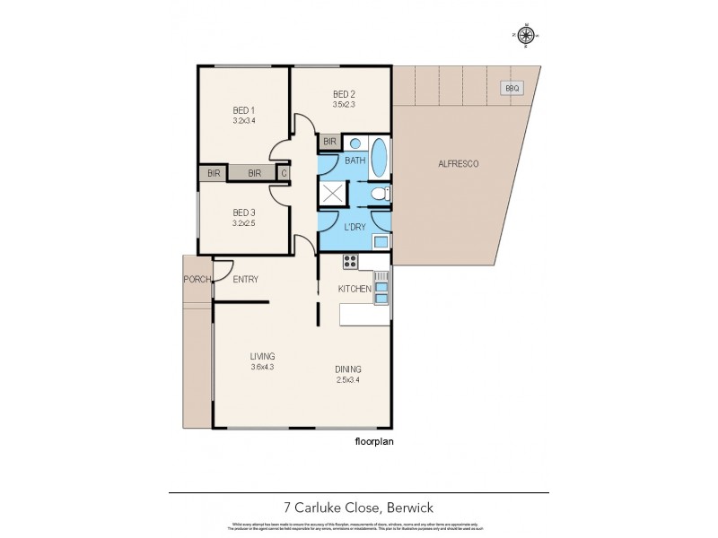 7 Carluke Close, Berwick VIC 3806 Floorplan