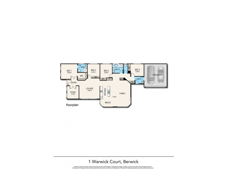 1 Warwick Court, Berwick VIC 3806 Floorplan