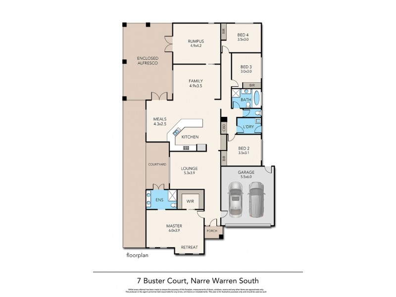 7 Buster Court, Narre Warren South VIC 3805 Floorplan