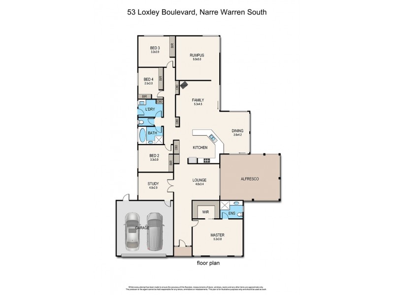 53 Loxley Boulevard, Narre Warren South VIC 3805 Floorplan