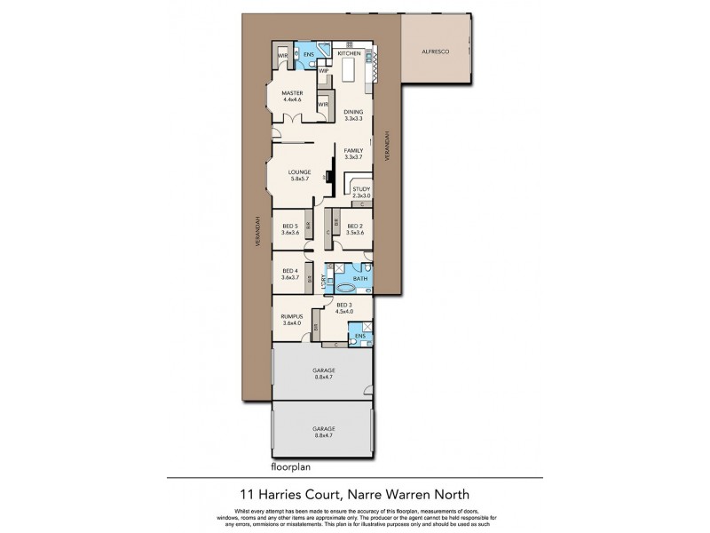 11 Harries Court, Narre Warren North VIC 3804 Floorplan