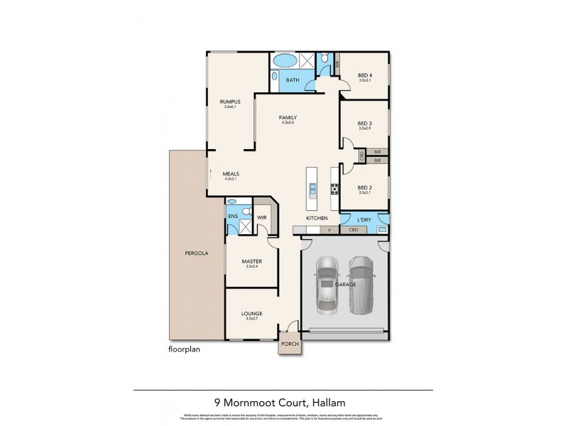 9 Mornmoot Court, Hallam VIC 3803 Floorplan