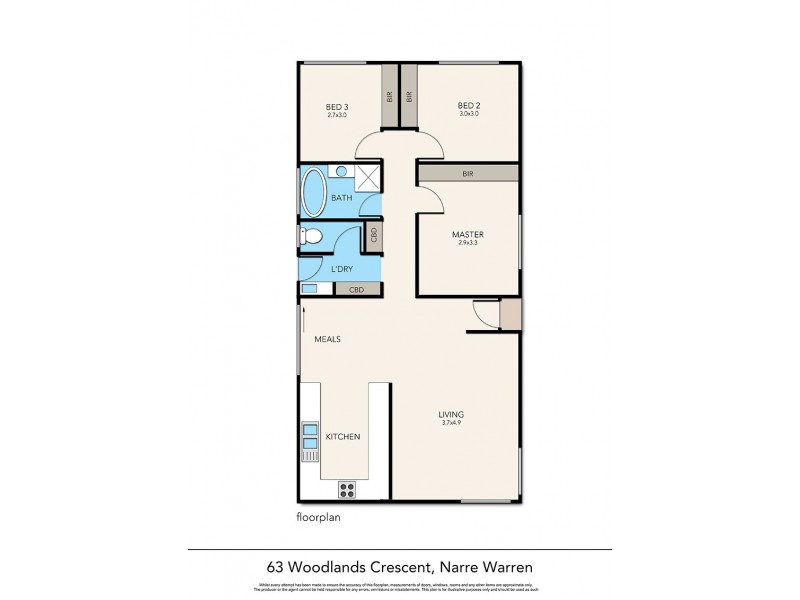 63 Woodlands Crescent, Narre Warren VIC 3805 Floorplan