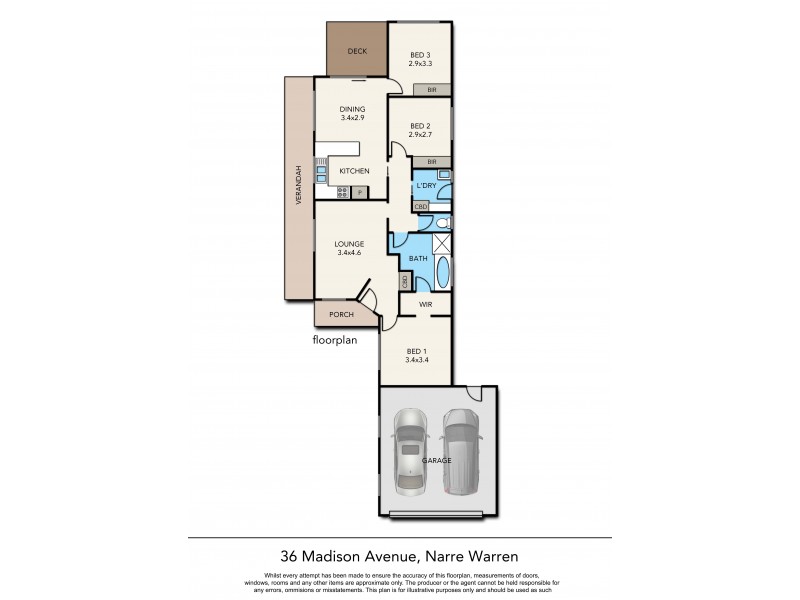 36 Madison Avenue, Narre Warren VIC 3805 Floorplan