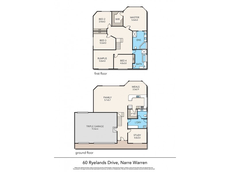 60 Ryelands Drive, Narre Warren VIC 3805 Floorplan