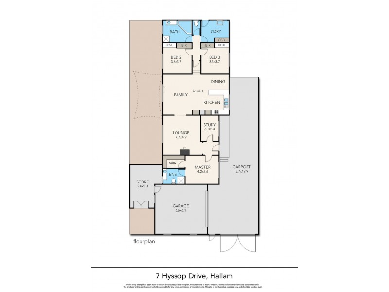 7 Hyssop Drive, Hallam VIC 3803 Floorplan