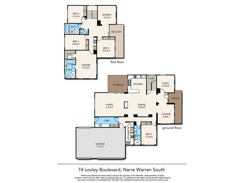 74 Loxley Boulevard, Narre Warren South VIC 3805 Floorplan