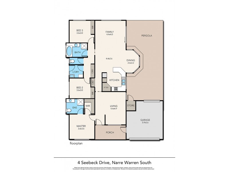 4 Seebeck Drive, Narre Warren South VIC 3805 Floorplan