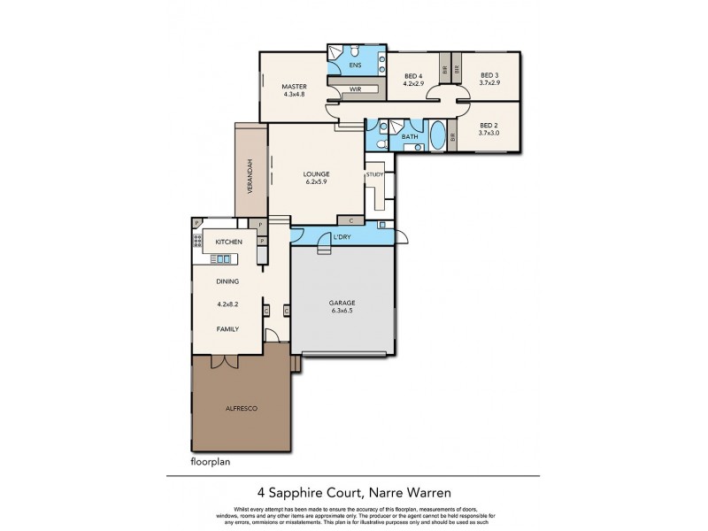 4 Sapphire Court, Narre Warren North VIC 3804 Floorplan