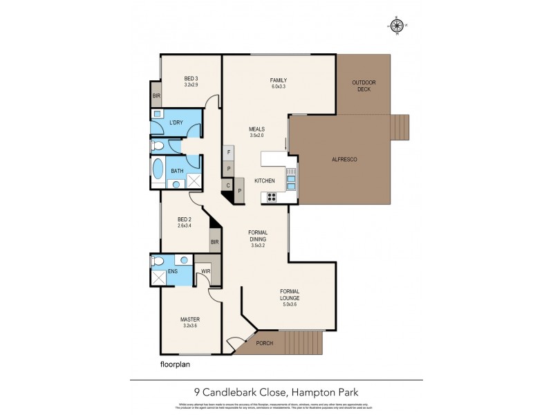 9 Candlebark Close, Hampton Park VIC 3976 Floorplan