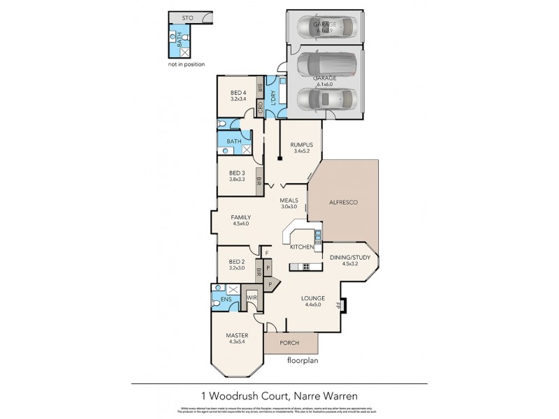 1 Woodrush Court, Narre Warren South VIC 3805 Floorplan